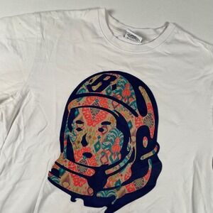 Billionaire Boys Club White Tee with Navy & Multicolor Floral Astronaut Graphic